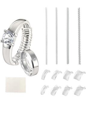 Amazon Ring Size Adjuster for Loose Rings 12 Pack (12 Sizes + Polishing Cloth)